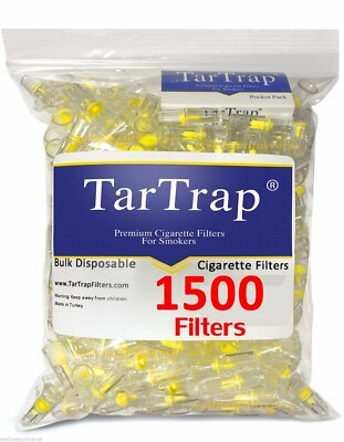 #ad TarTrap Disposable Cigarette Filter Bulk Pack 1500 Filters $48.90