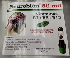 NEUROBION 50 MIL vitaminas B1 B6 B12 Ampollas Bebibles