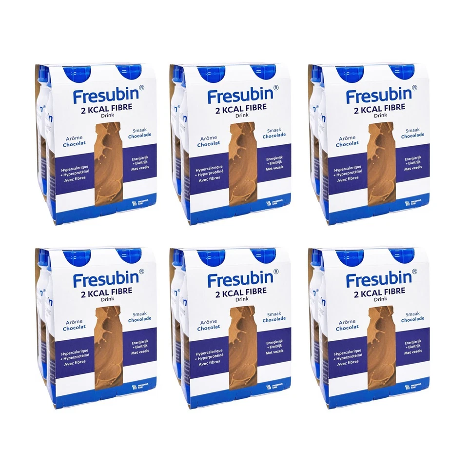 (11,44 EUR/l) FRESUBIN 2 KCAL FIBRE Drink Schokolade 6x4x200ml Trinkflasche - Bild 1 von 4