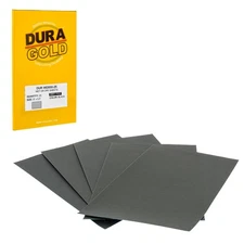 DURA-GOLD  5.5" x 9" Wet Dry Sandpaper, P500 Grit, 25 Sheets, Single Sleeve