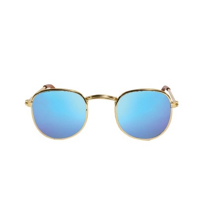 Heless 153 - Puppenzubehör Sonnenbrille mit goldenem Rahmen und verspiegelten Gl