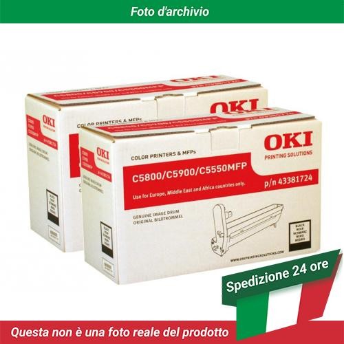 Oki C5800/C5900 Image Drum Black 2 Pack