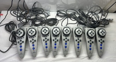 8x Controller UltraRacer PS1 PS2 Racing Lenkrad Joystick Lager Getestet