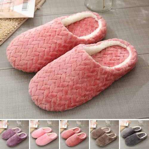 Slippers Sandals Shoes Thongs Plush Solid Casual Flip Flops Home Indoor - Picture 5 of 13