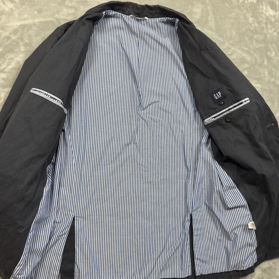 Gap Mens XL (44) Gray Cotton 2-Button Blazer Jacket Classic Casual Sport Coat - Image 2 of 4