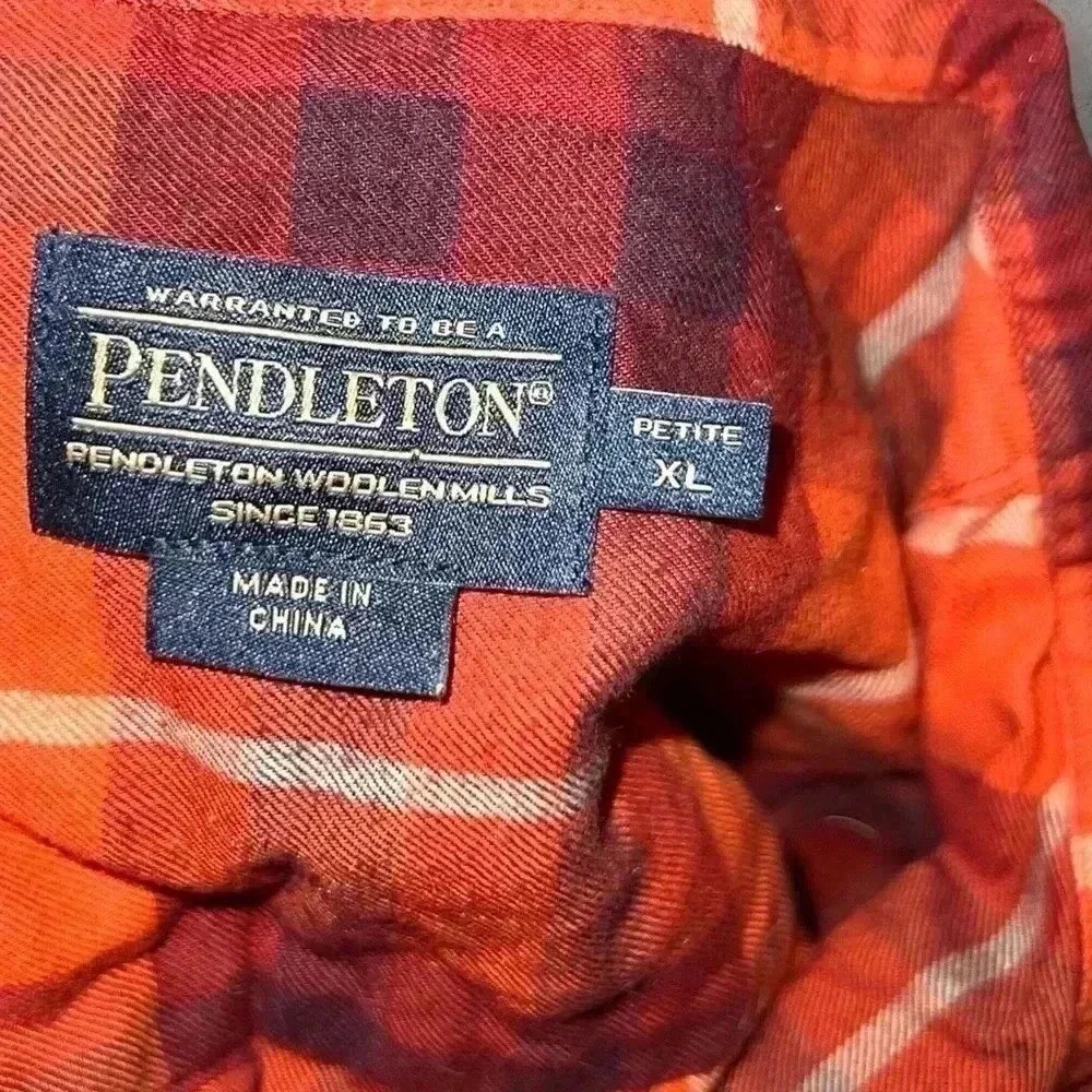 Pendleton plaid button up size XLP - image 2