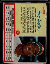 1962 Post Cereal #193 Tony Taylor, Filler, Philadelphia Phillies, B