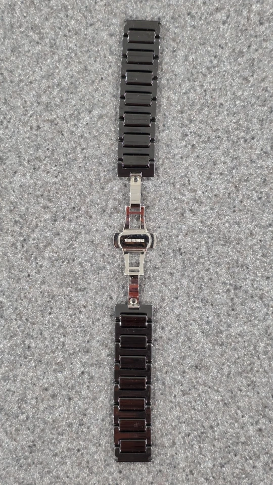 Correa de reloj de cerámica de 22 mm con cierre de mariposa, nueva, nunca usada, PESADA Foto 3 de 4