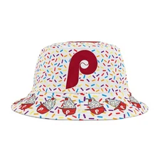 Colorful Philadelphia Phillies Ice Cream Soft Serve Sundae with Sprinkles