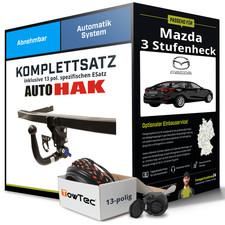 Anhängerkupplung abnehmbar für MAZDA 3 Stufenheck +E-Satz NEU inkl. EBA
