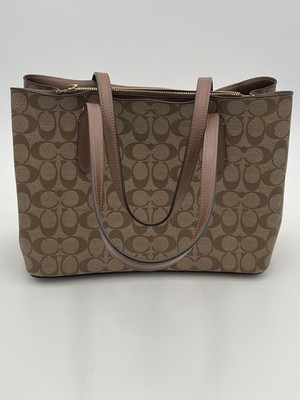 COACH Signature Brown Large Avenue CarryAll Tote Bag With Tag