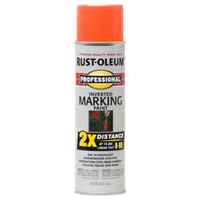 Rust-Oleum Professional 2X Inverted Marking Fluorescent Orange Spray Paint Uti