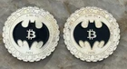 2 Coin Lot 2021 Batman .001 BTC .999 Silver - Bitcoin Code Removed from Reverse