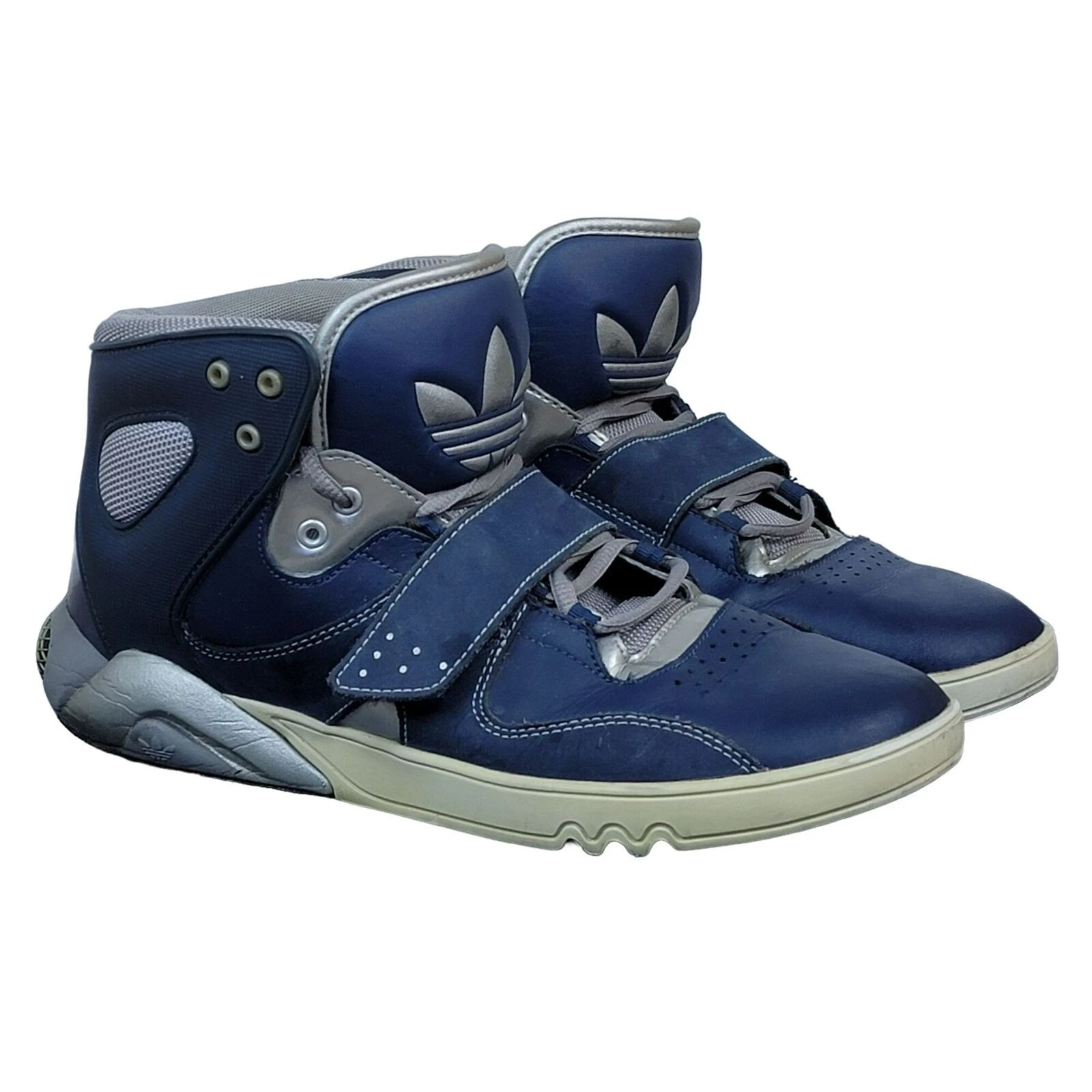 Adidas Roundhouse Mid Sneakers Mens Sz 8 Supreme Retro Sol Blue Aluminum G47059