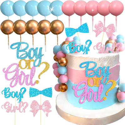 Gender Reveal Party Deko Junge oder Mädchen Baby Shower Kuchen Deko