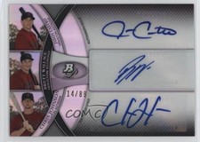 2011 Bowman Platinum Triple /89 Jason Castro Brett Wallace #TA-CWJ Auto l5w