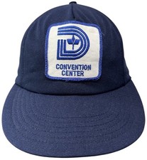 Vintage Convention Center Hat Cap Adjustable Snap Back Blue Made In USA