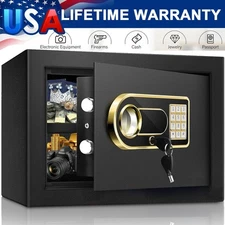 LARGE STRONG STEEL SAFE KEY HIGH SECURITY HOME OFFICE MONEY CASH SAFETY BOX
