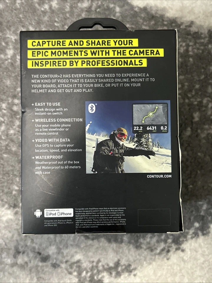 Contour+2 Plus 2 HD Videokamera - GPS Enhanced, 170° Weitwinkel Neu Versiegelt - Bild 3 von 4