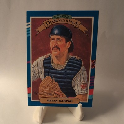 1991 Donruss - Diamond Kings Brian Harper #22 Two White Lines Left Border