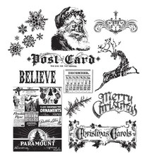 Stampers Anonymous Tim Holtz Cling Stamps Mini Holidays