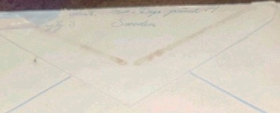1962 Sweden Air Mail Letter & Envelope to San Bernardino CA USA, 10 öre Stamp