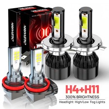 For Mitsubishi Mirage 2014-2019 Led Headlight Highlow Fog Lights 4x Bulbs Kit For Mitsubishi Mirage 2014-2019 Led Headlight Highlow Fog Lights 4x Bulbs Kit