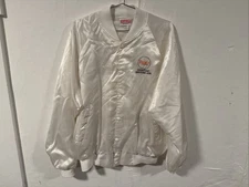 VTG Pontiac Grand Am Jacket White Satin Bomber Hartwell XL