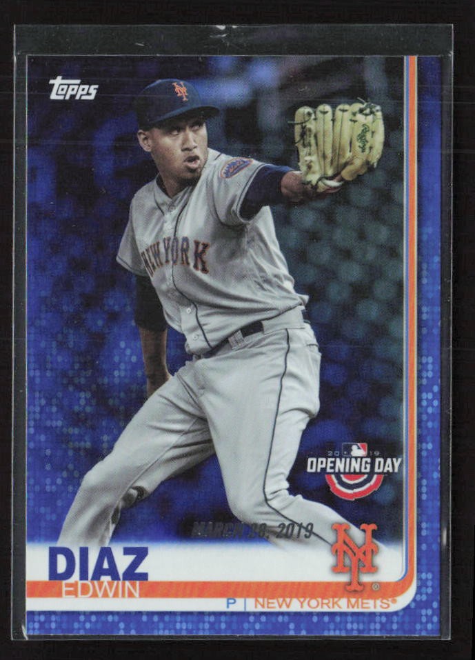 2019 Topps Opening Day #113 Edwin Diaz Opening Day Edition Blue Mets (M)