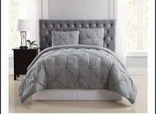 FULL / QUEEN Pleated Pintuck Duvet 3pc Set - NEW IN BAG