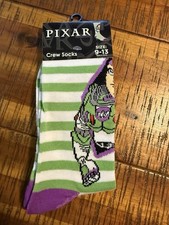 Disney Toy Story BUZZ LIGHT YEAR 1 Pair Novelty Crew Socks Adult Size 9-13 NWT