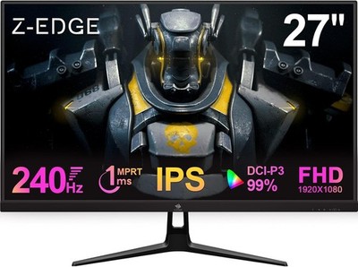 Z-Edge 27 Zoll Gaming Monitor 240Hz 1ms MPRT Full HD IPS LED Monitor, 400cd/m²