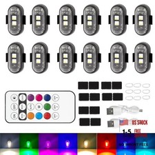 12PCS Wireless Led Strobe Lights with Remote Control 8 Colors USB 12 PCS