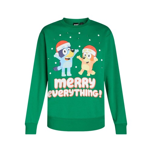 Men's Bluey Christmas Merry Everything Light Up Graphic Sweatshirt - Picture 5 of 5