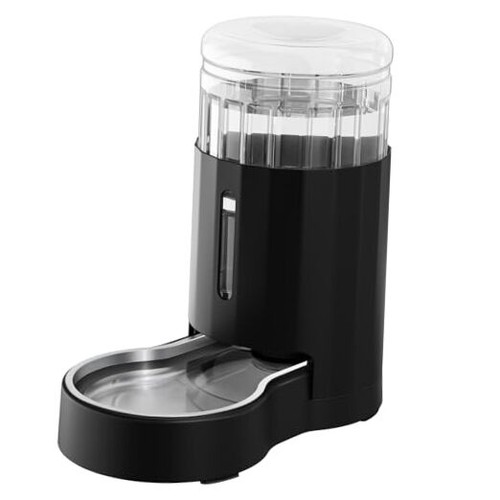 Automatic Dog and Cat Water Dispenser with Stainless Steel Bowl 6L Black