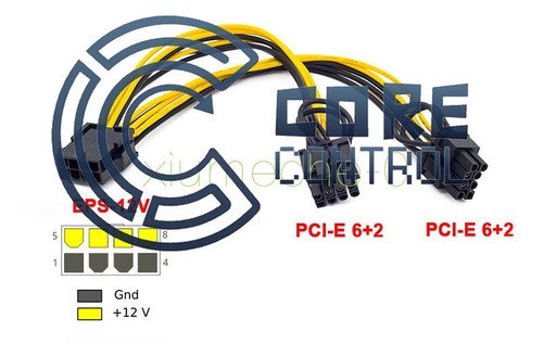 EPS CPU 12V 8 Pin to Dual 8 (6+2) Pin PCIE Adapter Power Supply 20cm Cable NEW - 第 3/5 張圖片