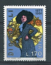 Sello Italia 1977 1327, Dina Galli, actriz italiana, nuevo
