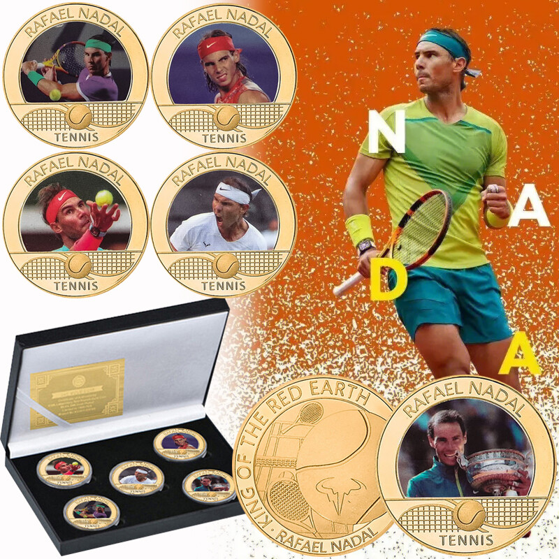 Rafael Nadal Gold Commemorative Coins Box Set Tennis King of