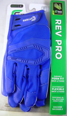 Cutters S450 REV PRO  Football Receiver Handschuhe, royalblau, M