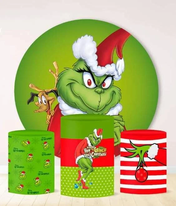 Round Circle Backdrop Bad Christmas Grinch Background Party Table Cover Banner | eBay Round Circle Backdrop Bad Christmas Grinch Background Party Table Cover Banner | eBay