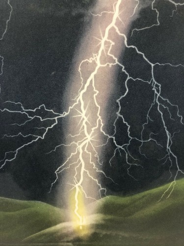 Impresión grabada de arte paisajístico Susan E Jameson Lightning Flash Strike firmada - Imagen 3 de 8