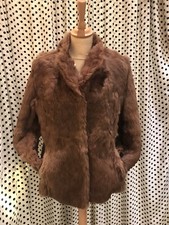 Brown Real Fur Coney (rabbit) Vintage Jacket Made In The 1970s Very Soft Med