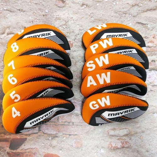 Golf Iron Club Your Own Callaway MAVRIK Head Cover Orange & Black 11 Pcs One Set - Picture 23 of 24