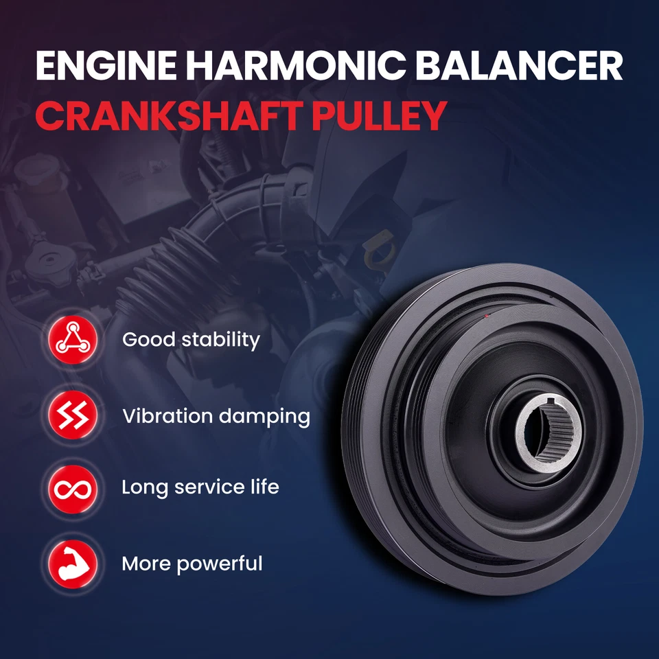 Equilibrador armónico de motor para Acura CL MDX TL Honda Accord Pilot Odyssey V6 Foto 2 de 4