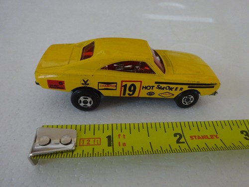 VINTAGE Matchbox Lesney 1971 HOT SMOKER Dodge Charger #5 Superfast NICE