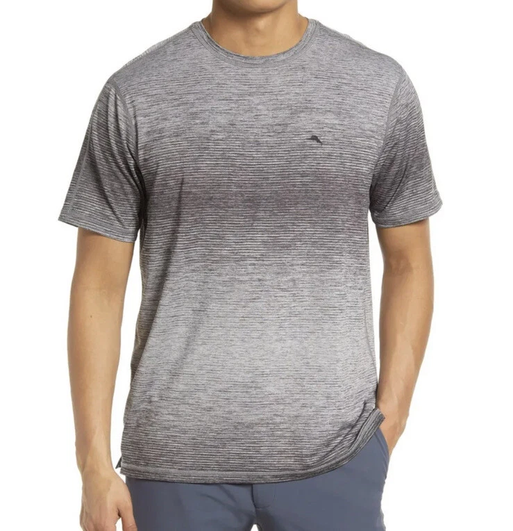 Tommy Bahama Mens Hood River Crew Short Sleeve T-Shirt Grey Heather NWT Sz S