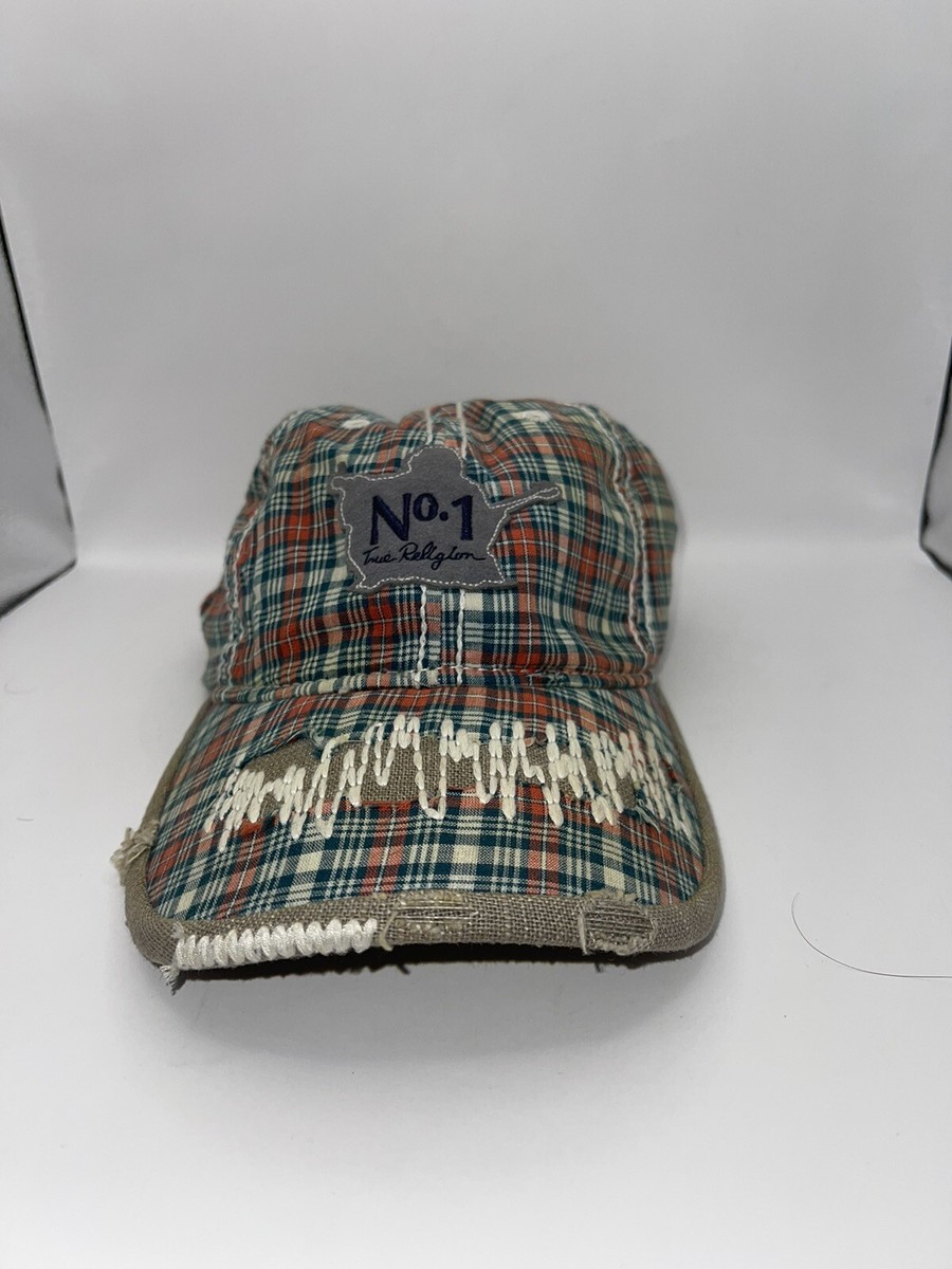 True Religion Men Trucker Hat muti-color Distressed Vintage