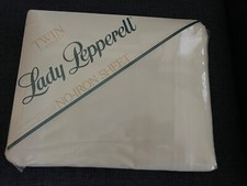 Vintage Brand New Lady Pepperell Twin Size Top Flat Bed Sheet 66x96" Made In USA