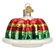 Old World Christmas FESTIVE GELATIN MOLD (32508) Glass Ornament w/ OWC Box
