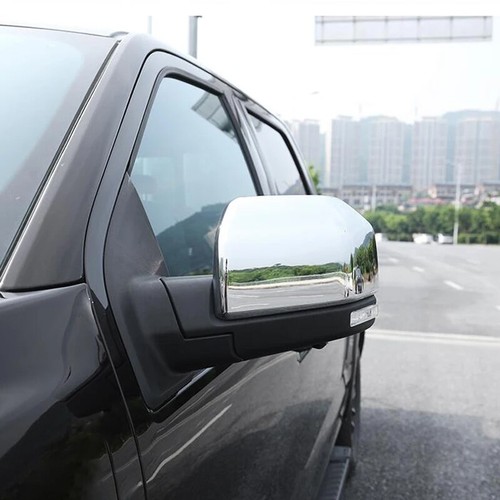 Chrome Top Half Side Cap Mirror Cover Assemblies Fits 2015~2020 Ford F150 F-150 - Picture 3 of 12